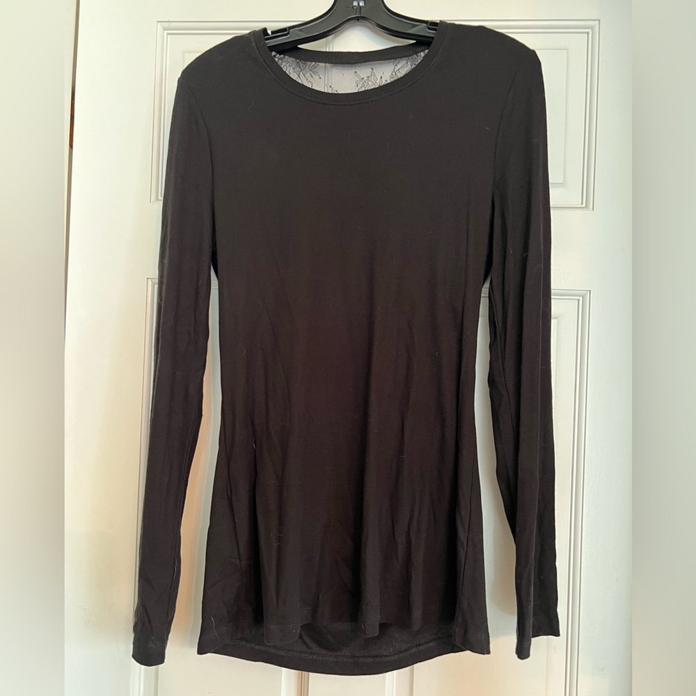 BCBG black long sleeved top.